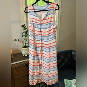 NWT Joules Striped Linen Dress
